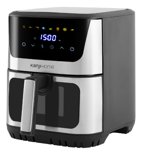 Freidora De Aire 6.9 Lts Digital Sin Aceite Airfryer Kanji Gris 