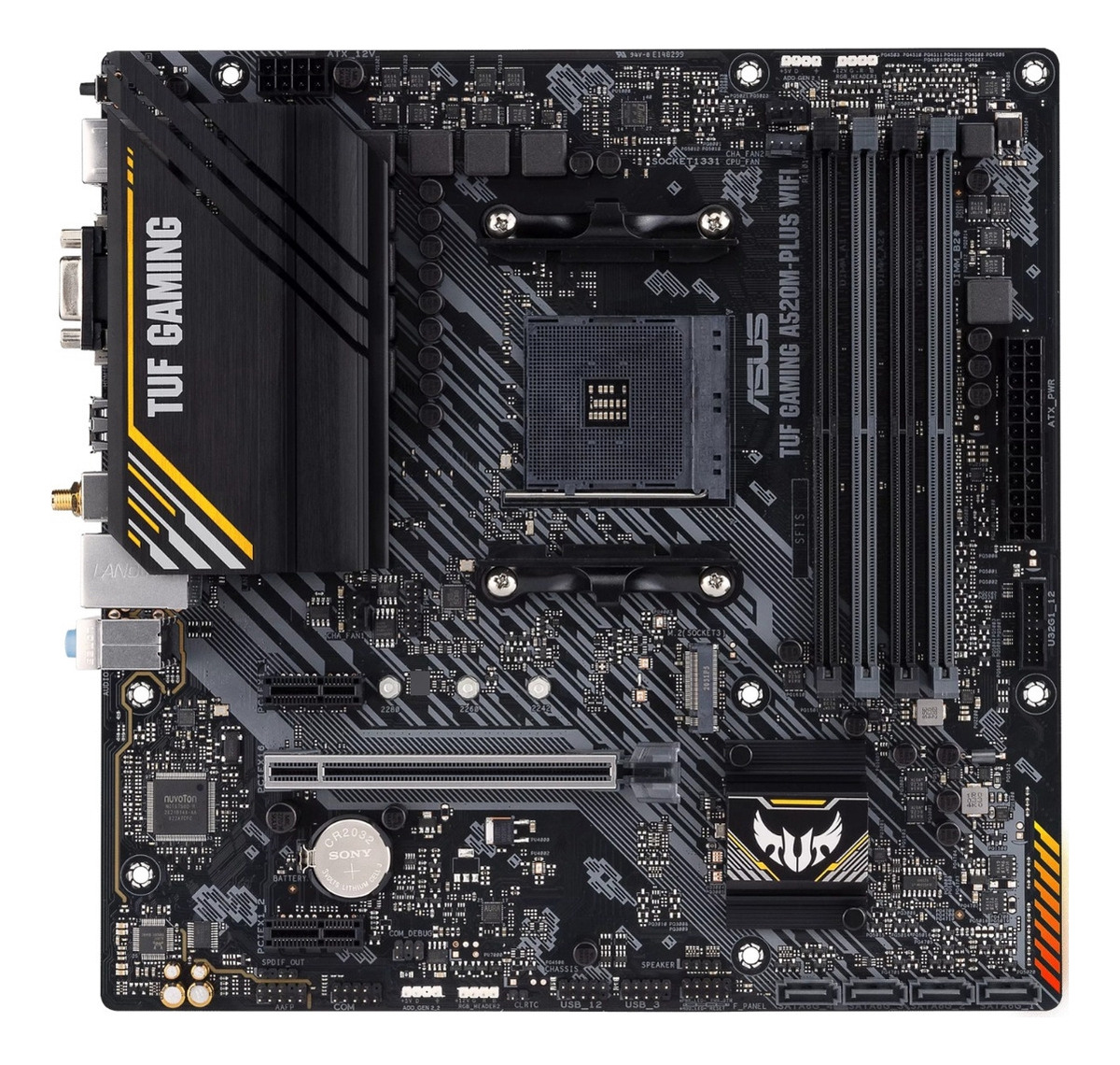 Motherboard Asus Tuf A520m-plus Wifi Amd Am4 Ryzen Pc Negro