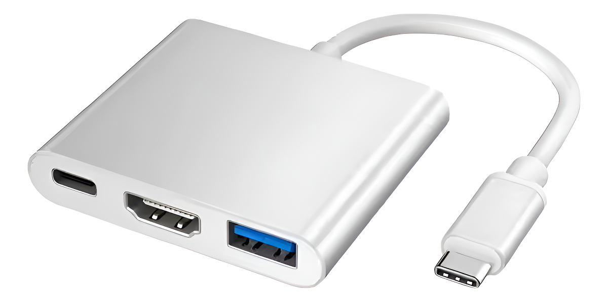 Adaptador Hub Usb Tipo C A Usb 3.0 Hdmi Macbook Usb C Color Gris item 3033
