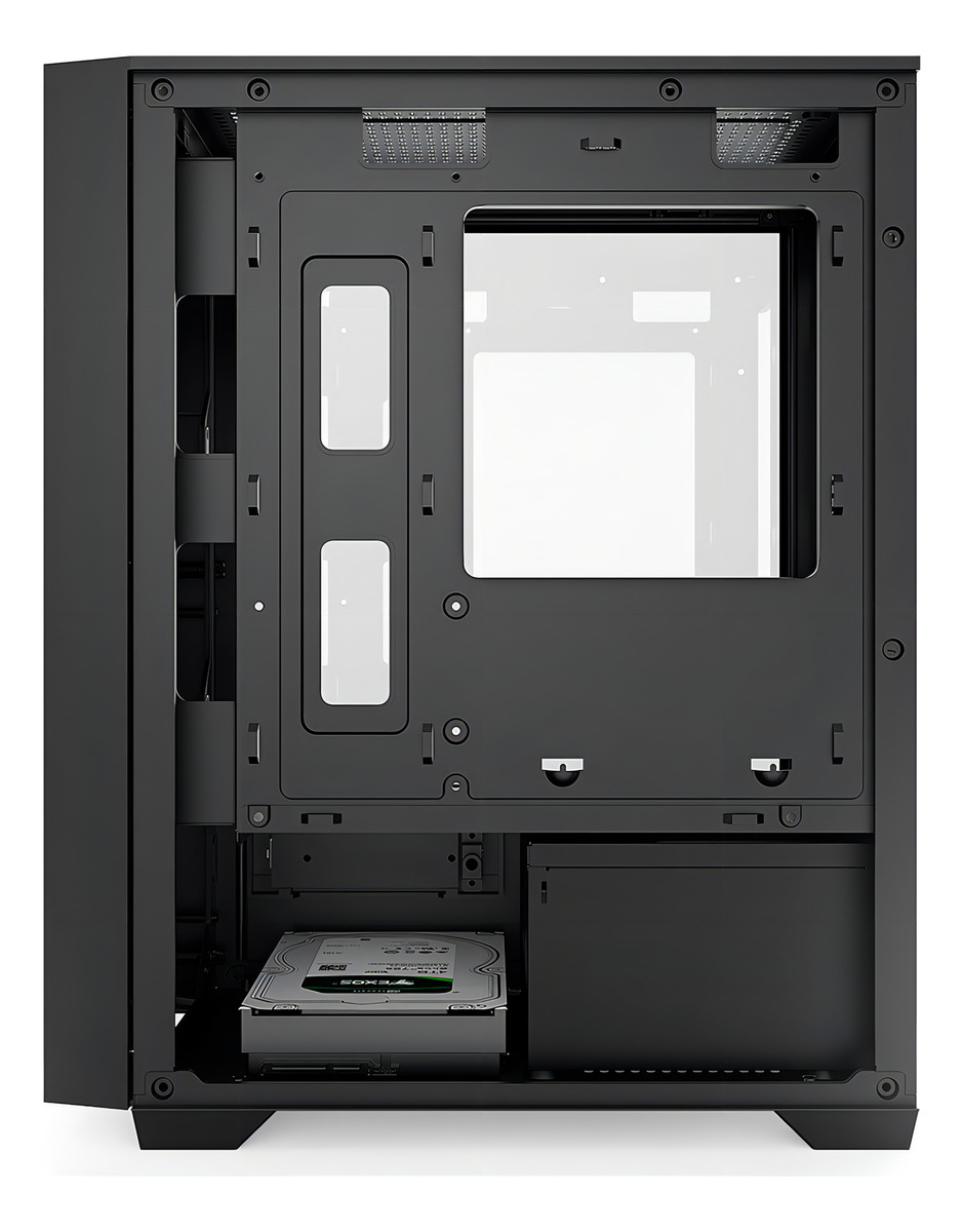 Gabinete Gamer Sentey H12 Black 4 Fan Frgb Color Negro