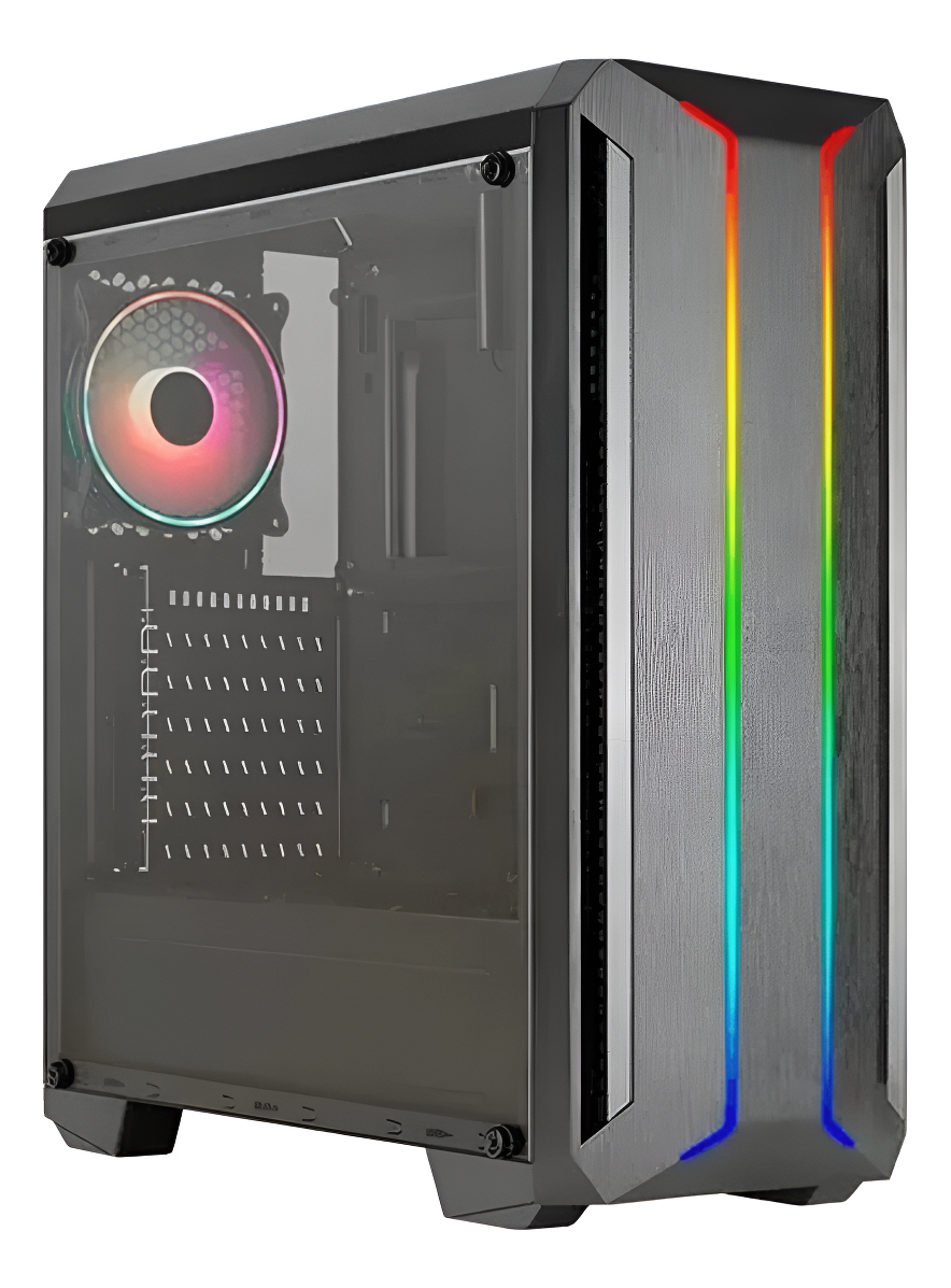 Gabinete Gamer Naxido M8883 Rgb C/ 3 Coolers Pc Gaming Negro