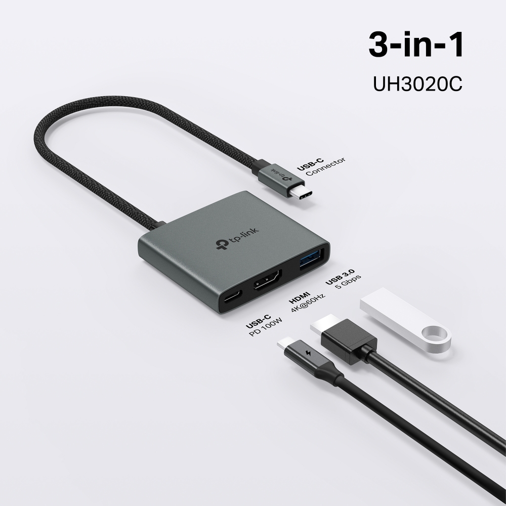 Hub USB-C 3 EN 1 Hdmi/USB/USB C