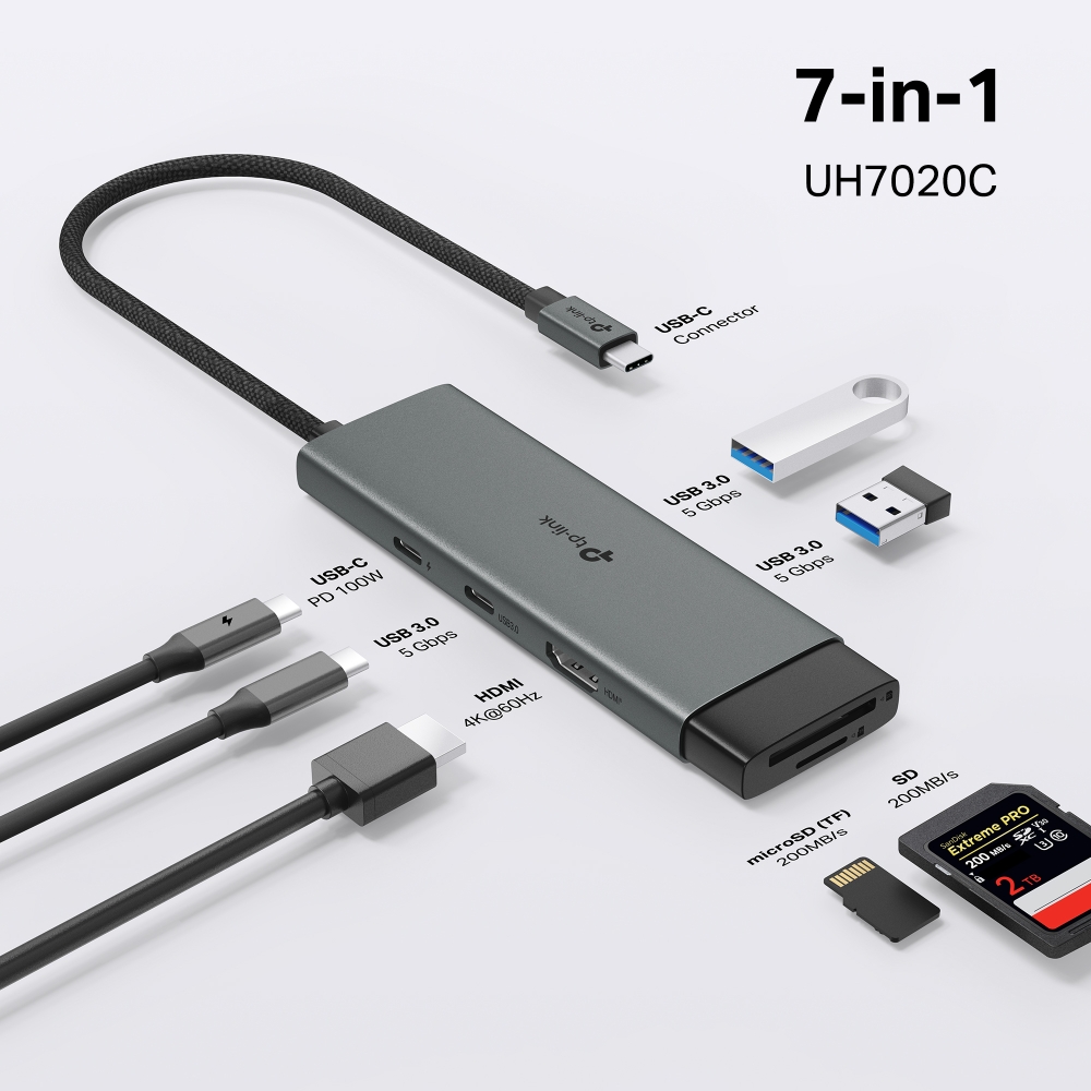 Hub USB-C 7 EN 1 Hdmi/SD/USB/USB-C TP Link