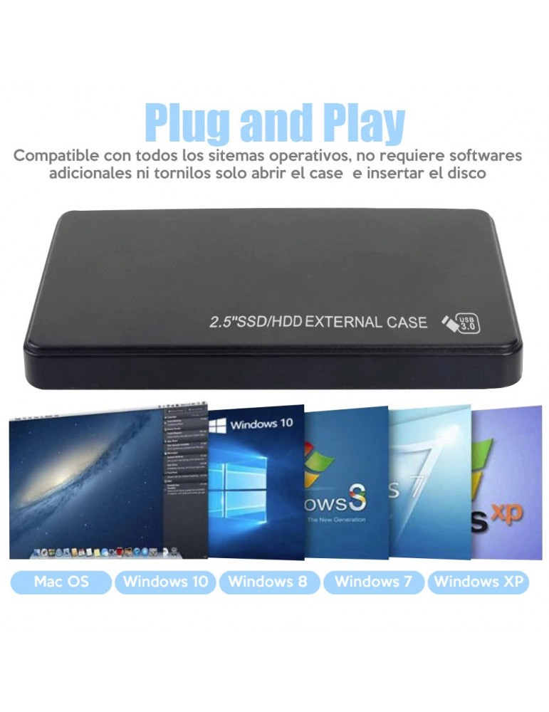Carry Disk Case Usb 3.0 para discos Sata 2.5