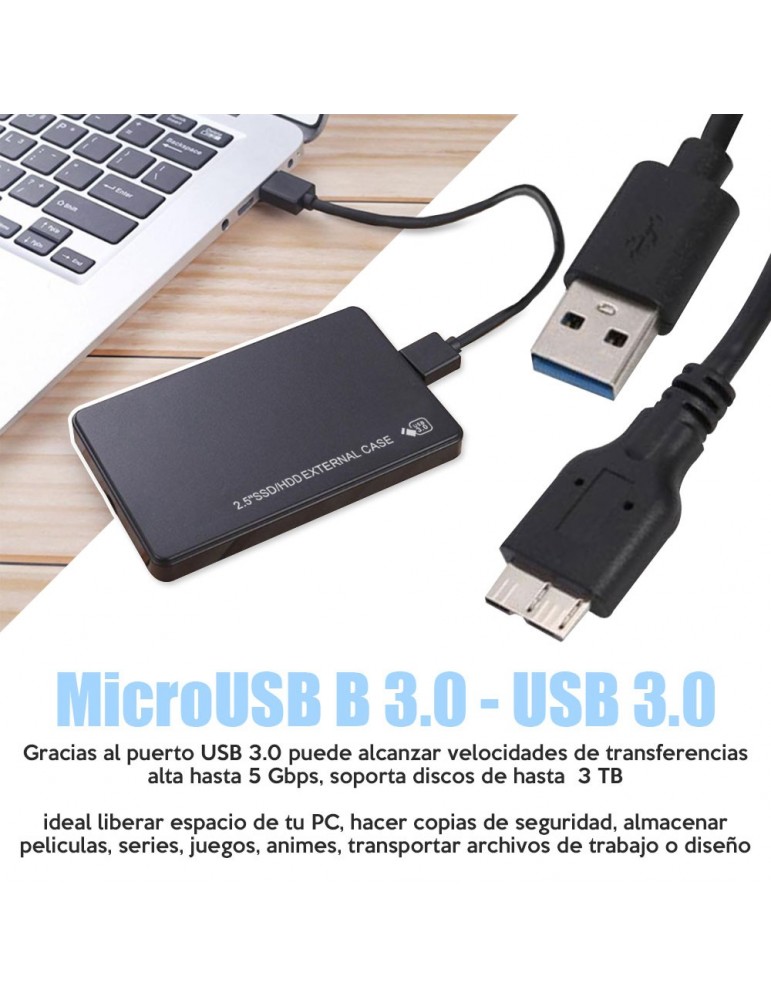 Carry Disk Case Usb 3.0 para discos Sata 2.5