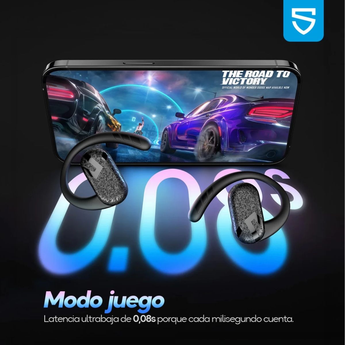 Auriculares Soundpeats Breezy Open Ear Bluetooth 5.4 Hi-Res 40h