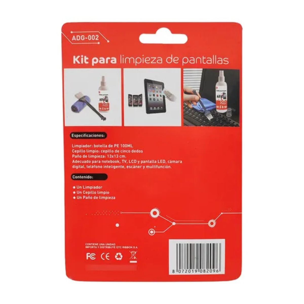 Kit Para Limpieza Gtc Adg-002 Pc Tablet Celulares Teclados
