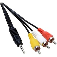 Cable De Audio Video 3 Rca Macho A Mini Plug 3,5mm