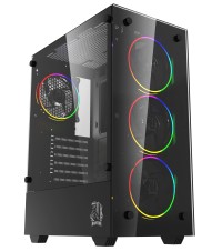 Gabinete Raptor Sentinel TG Mid-Tower RGB Fan x4 w/button control