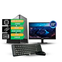 Pc Ecovision Amd Ryzen 3 3200G RAM 8Gb SSD 240Gb + Monitor 22