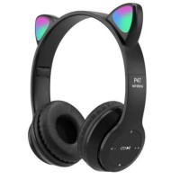 Auricular Bluetooth vincha orejas gatito P47