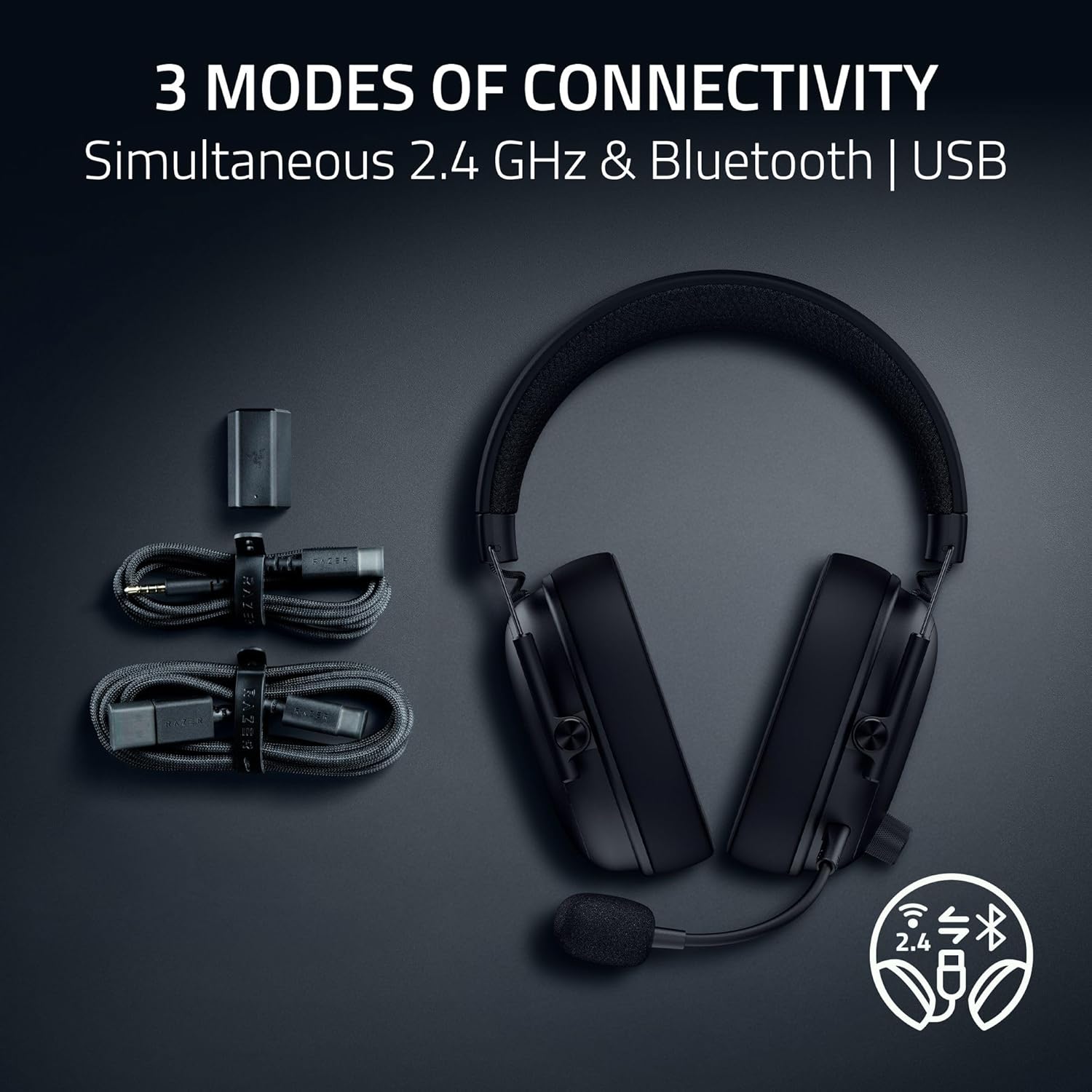 Auriculares Razer BlackShark V3 Wireless - Negro (D)