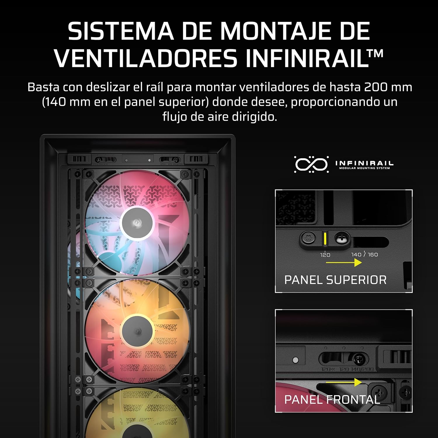 Gabinete Corsair 5000D Frame C/ 4 Coolers ARGB - Negro