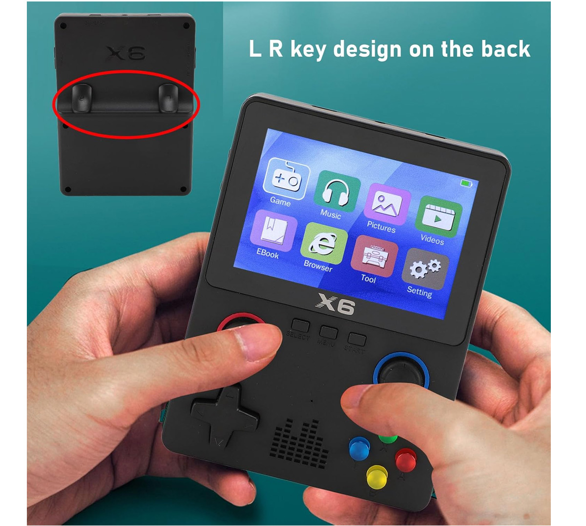 Consola Portátil X6 Multiconsola 3.5