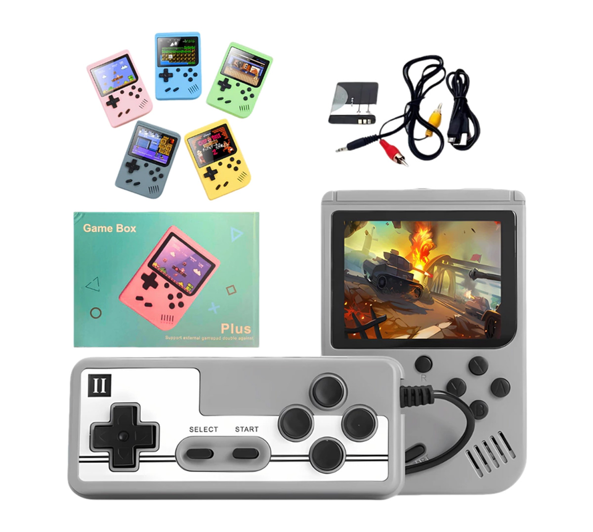 Consola Portátil Game Box Plus H5002 + Joystick + 400 Juegos!