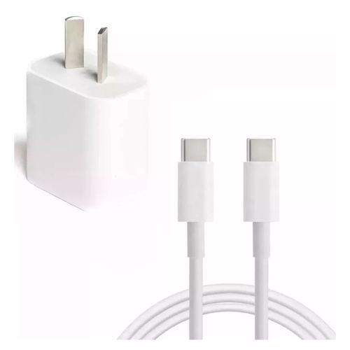 Cargador Para iPhone 45w Carga Rápida + Cable Usb-C Blanco