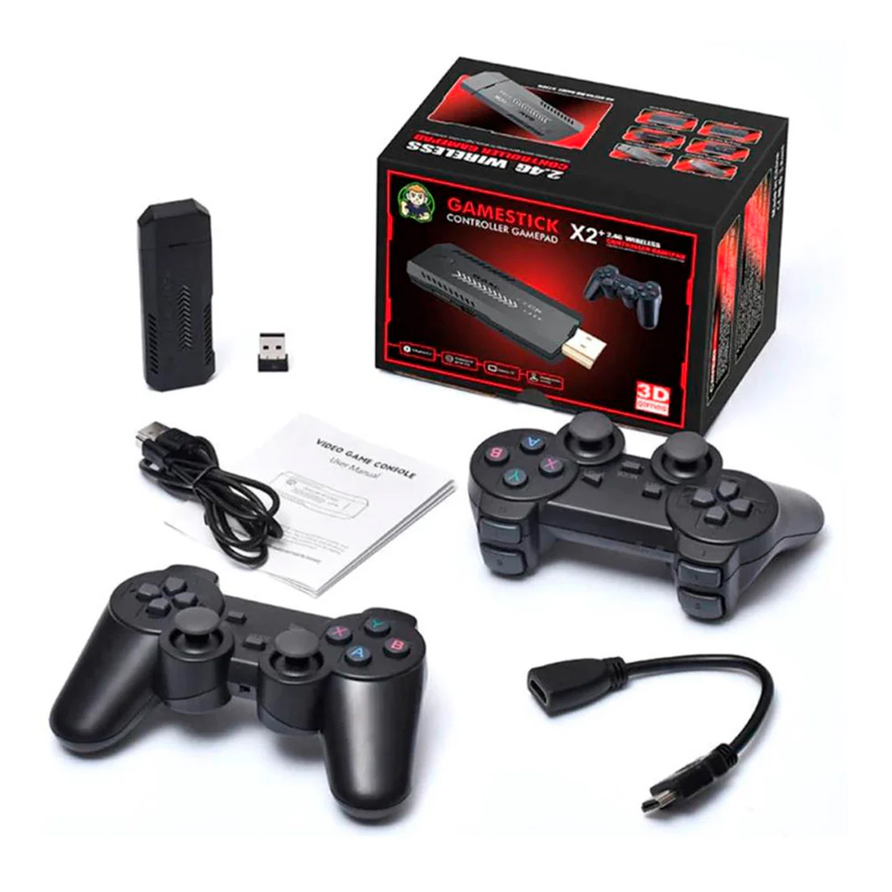 Consola Retro Game Stick X2 + 2 Joysticks + 30K Juegos!