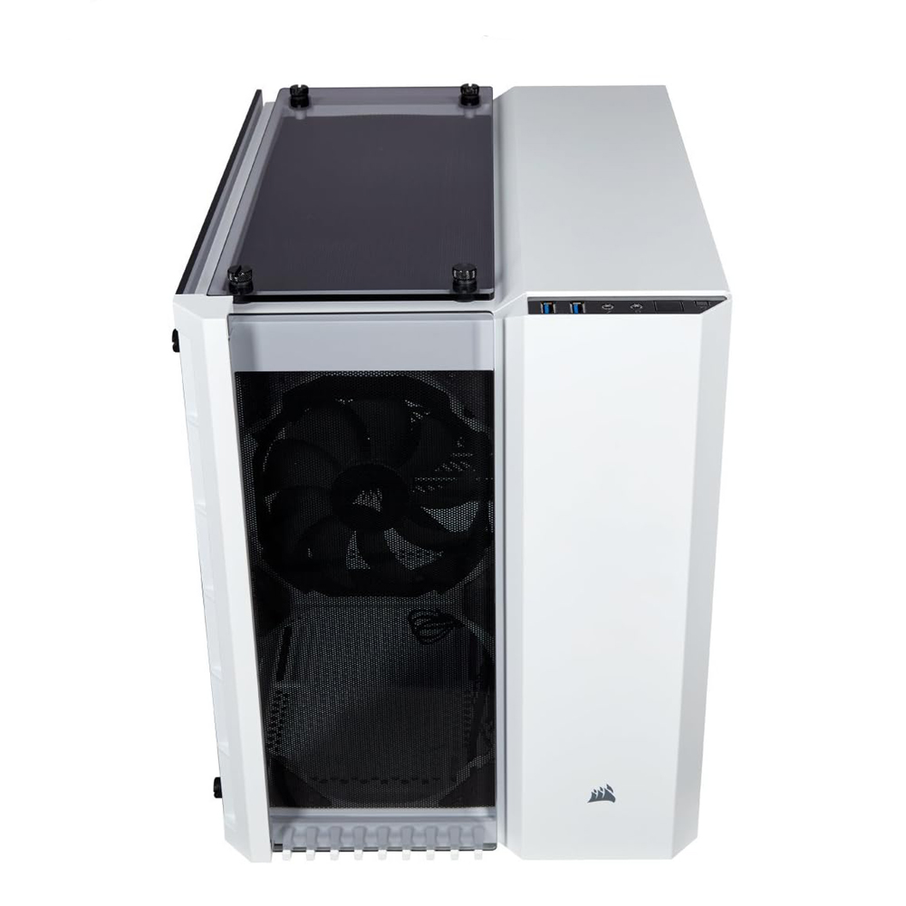 Gabinete Micro-ATX Corsair Crystal Series 280X con cristal templado, blanco Corsair (Outlet)