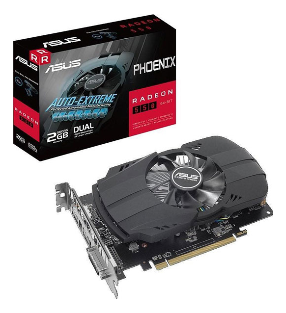 Placa De Video Asus Phoenix Rx 550 2gb Ph-550-2g Rx550 Ddr5 - TecnoBombazo 