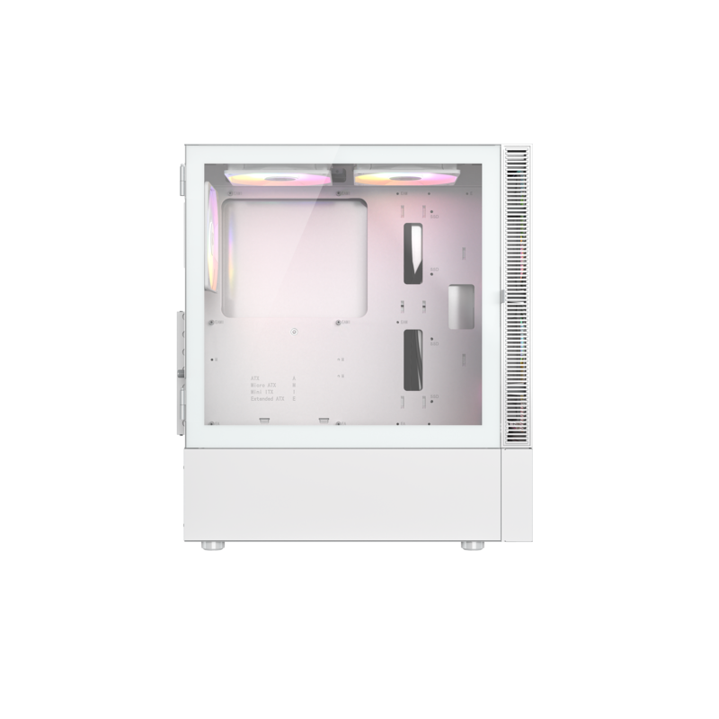 Gabinete Gamer Airone 200 Glass White Atx Tempered Glass