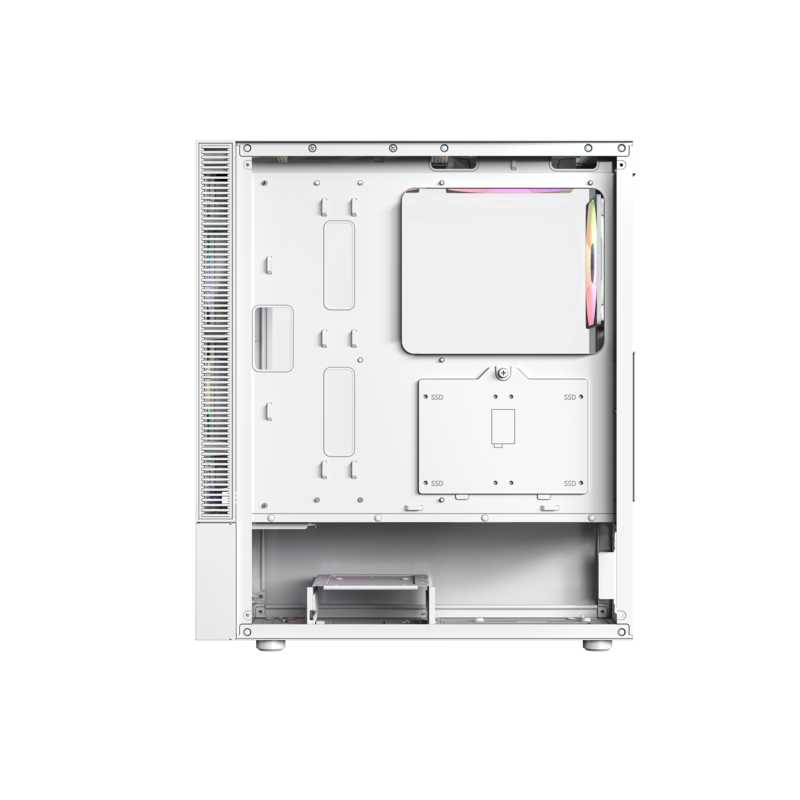 Gabinete Gamer Airone 200 Glass White Atx Tempered Glass