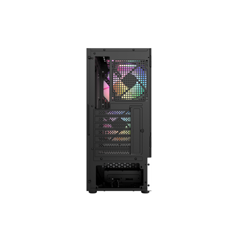 Gabinete Xyz Airone 200 Mesh Black And White Atx 5 Fans