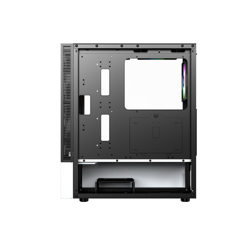 Gabinete Xyz Airone 200 Mesh Black And White Atx 5 Fans