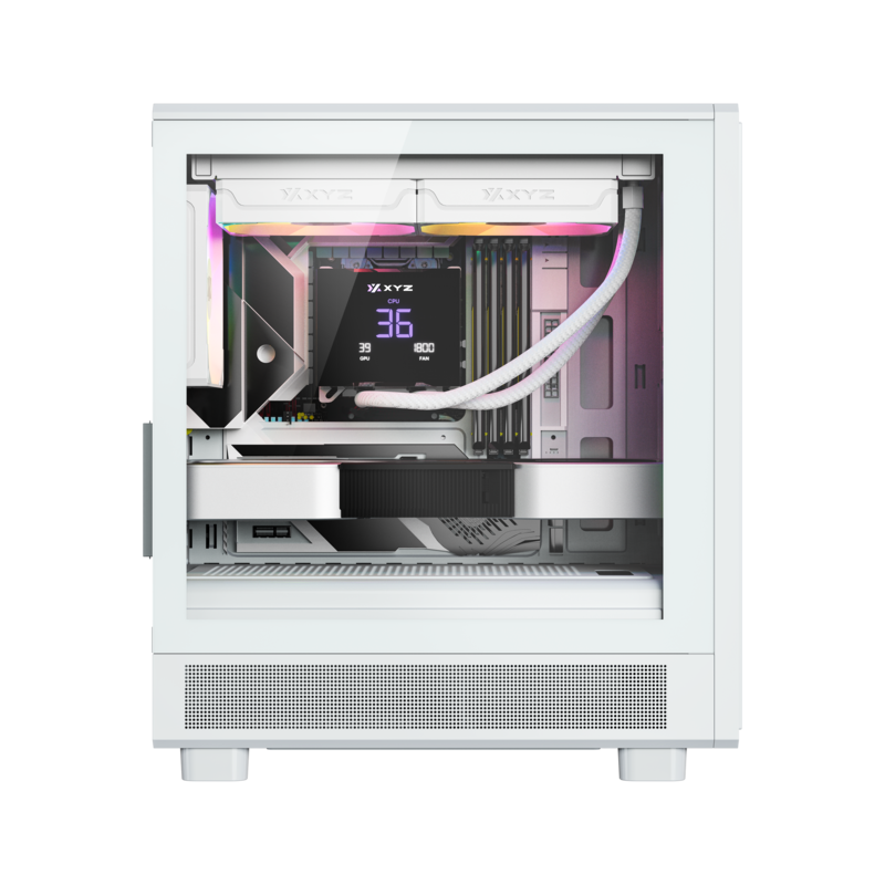 Gabinete Xyz Atom White C/ 3 Coolers Pulsar A-RGB+PWM A-RGB Controller