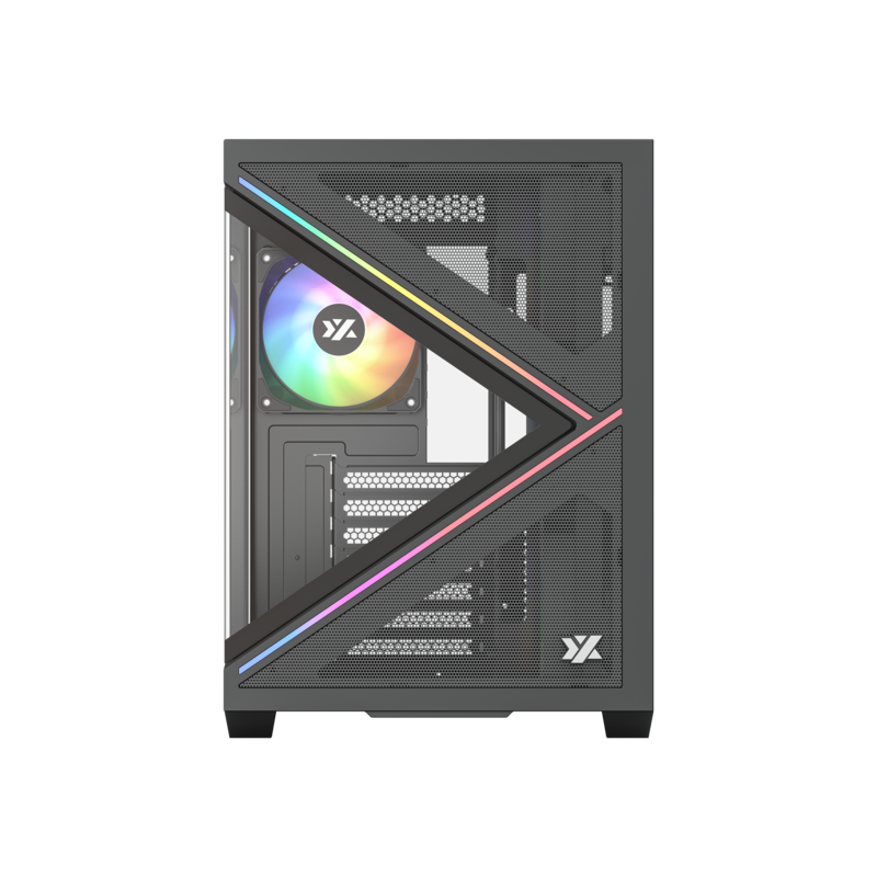 Gabinete Xyz Qubex Black  C/ 4 Coolers Pulsar A-RGB+PWM A-RGB Controller