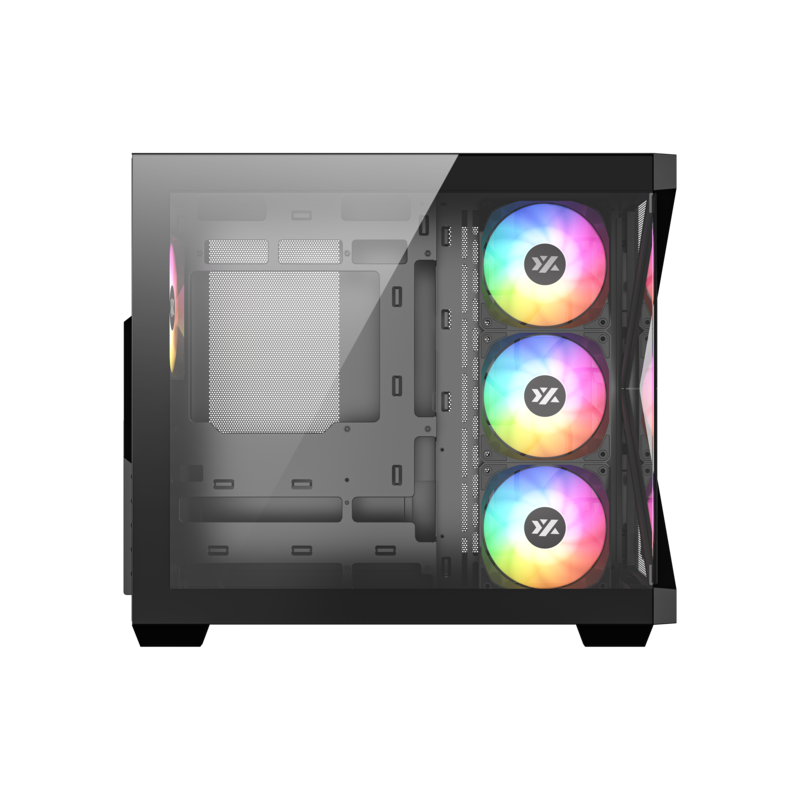 Gabinete Xyz Qubex Black  C/ 4 Coolers Pulsar A-RGB+PWM A-RGB Controller