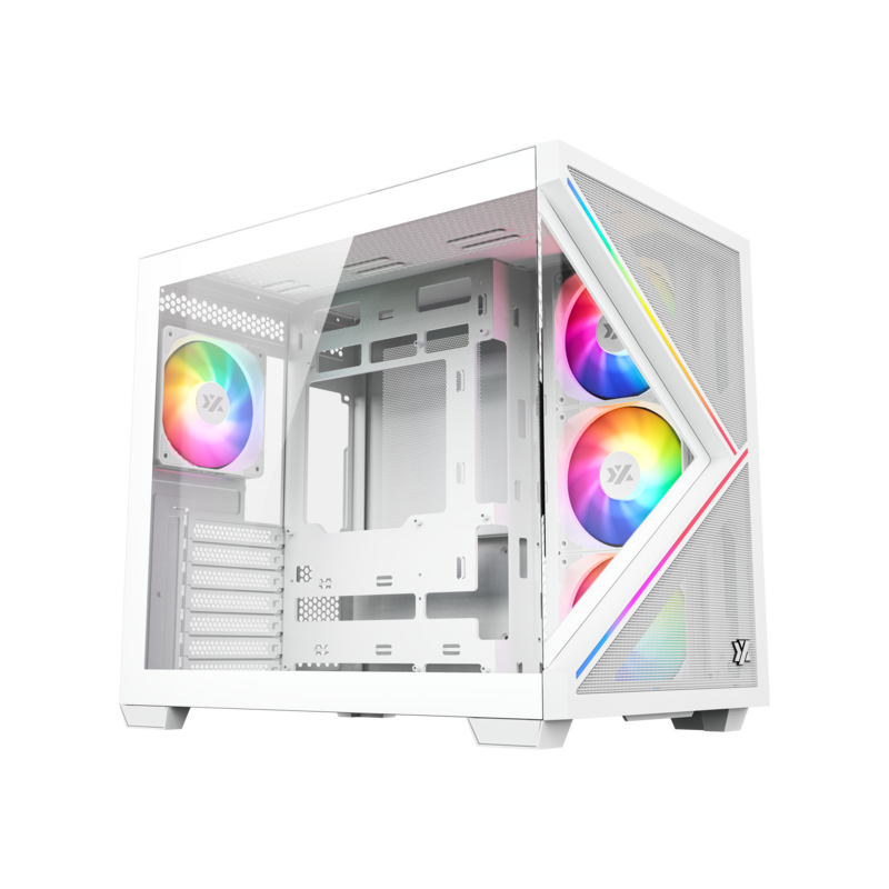 Gabinete Xyz Qubex White C/ 4 Coolers PULSAR A-RGB+PWM A-rgB Controller