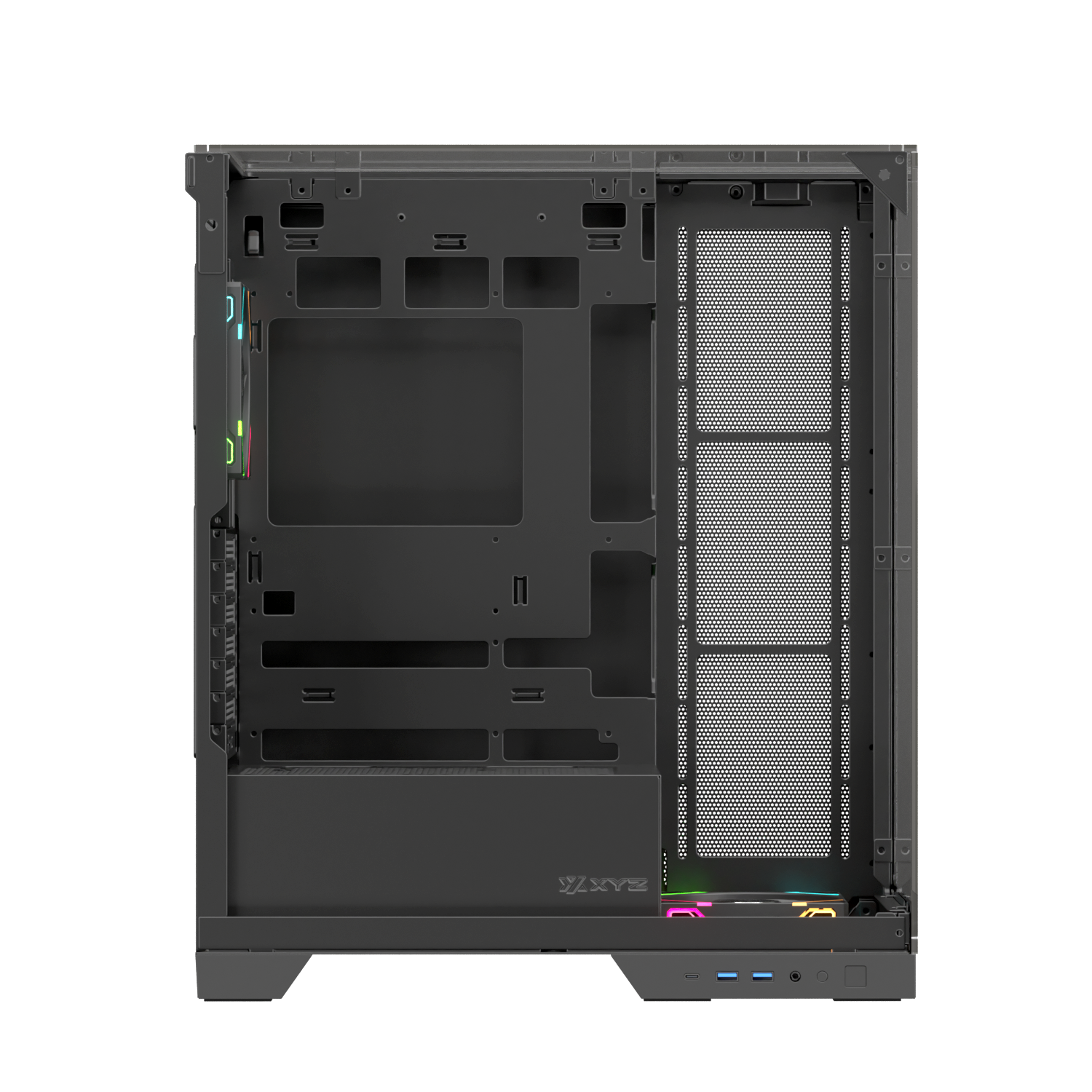 Gabinete Xyz Trifecta C/ 2 Coolers Vortex A-RGB+PWM  Argb Controller