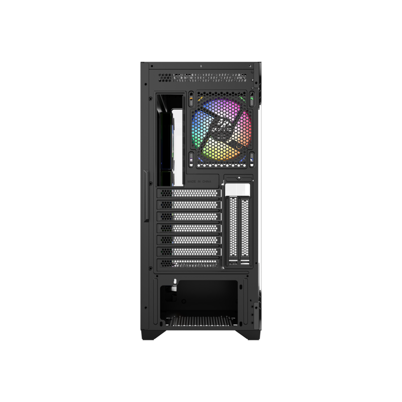 Gabinete Xyz Titanium View X-cs-titanium300-b C/ 4 AURAX 120mm  A-rgb+PWM