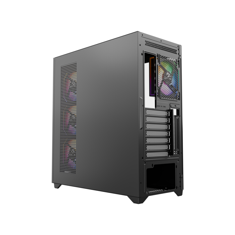 Gabinete Xyz Titanium View X-cs-titanium300-b C/ 4 AURAX 120mm  A-rgb+PWM