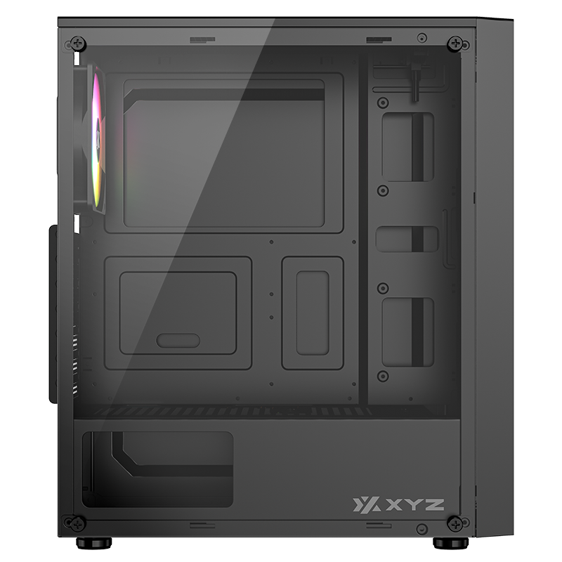 Gabinete Xyz Portal 200  C/ 1 Cooler AIRPULSE A-rgb Atx Black Fan