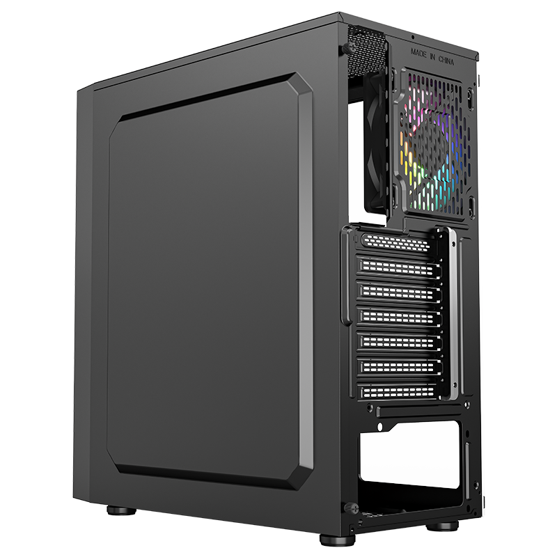 Gabinete Xyz Portal 200  C/ 1 Cooler AIRPULSE A-rgb Atx Black Fan