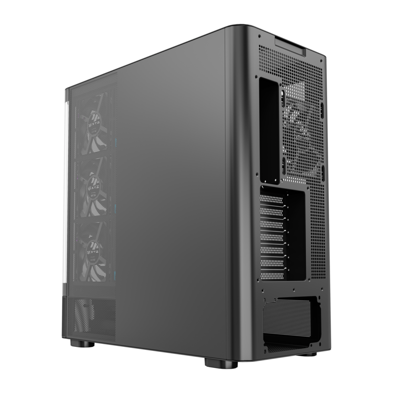 Gabinete Xyz Quantum Black Panoramic C/4 Coolers Vortex A-RGB+PWM A-RGB Controller