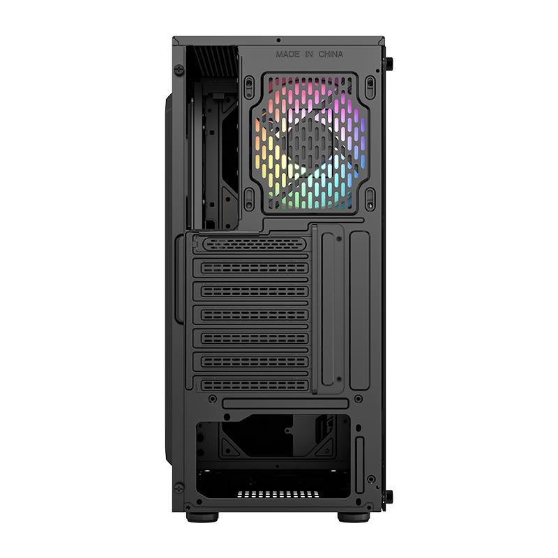 Gabinete Xyz Portal 200  C/ 1 Cooler AIRPULSE A-rgb Atx Black Fan