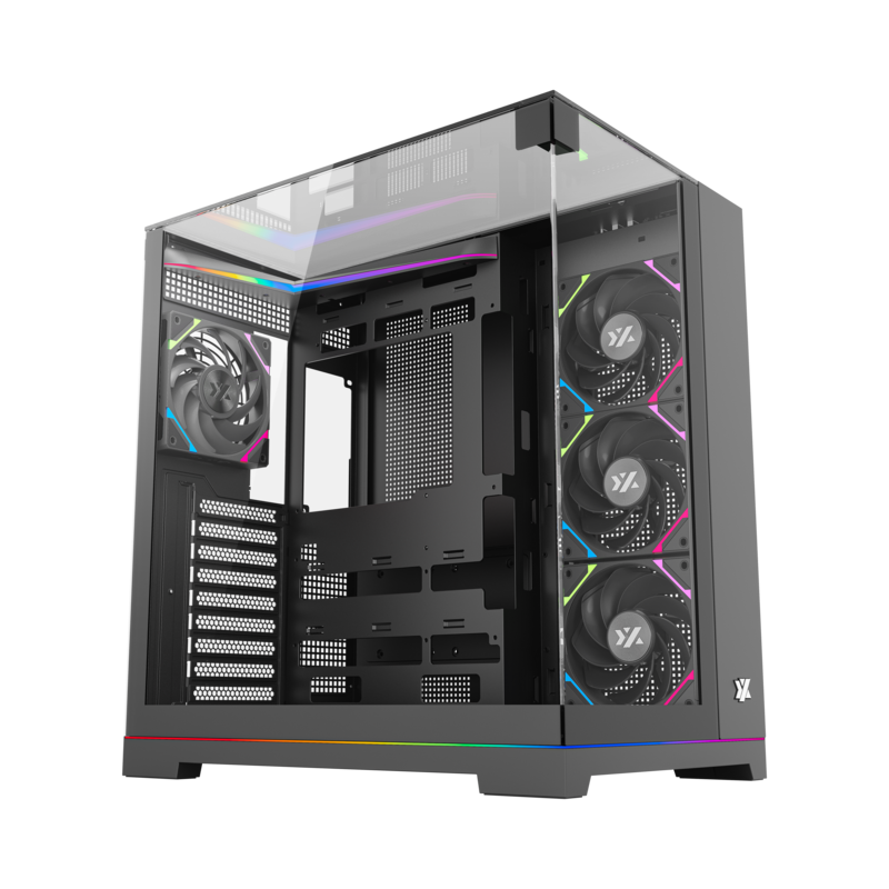 Gabinete Xyz Tesseract  C/4 Coolers Vortex A-RGB+PWM A-RGB Controller