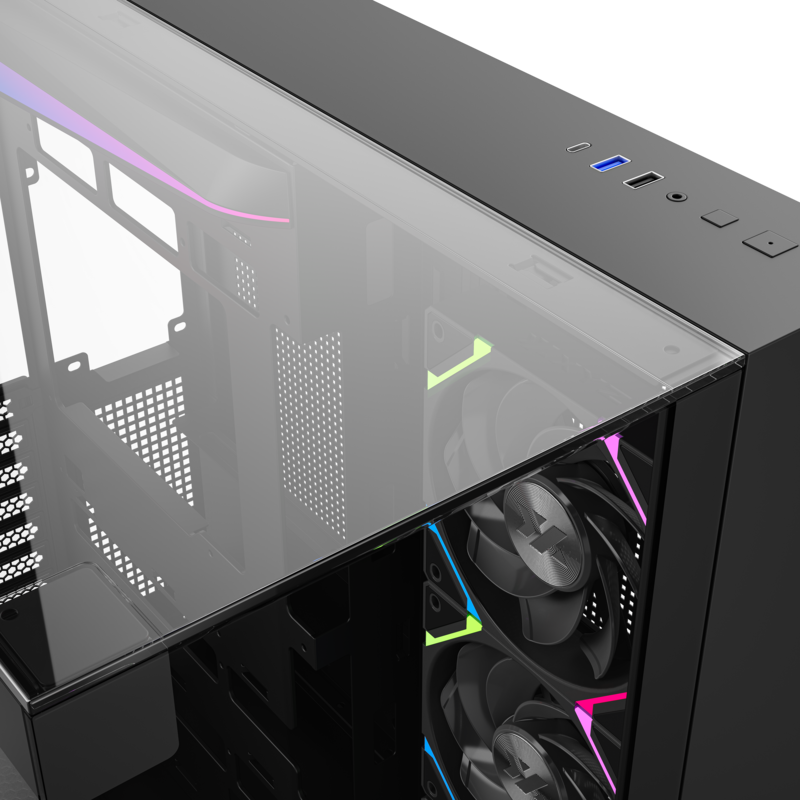 Gabinete Xyz Tesseract  C/4 Coolers Vortex A-RGB+PWM A-RGB Controller
