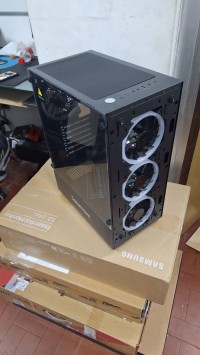 GABINETE PC GAMER 6 COOLERS RGB SOLARMAX CM-5901 (OUTLET)
