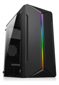 GABINETE KIT PARA PC JALATEC JT-K80 LED STRIP + MOUSE Y PARLANTES RGB (OUTLET)