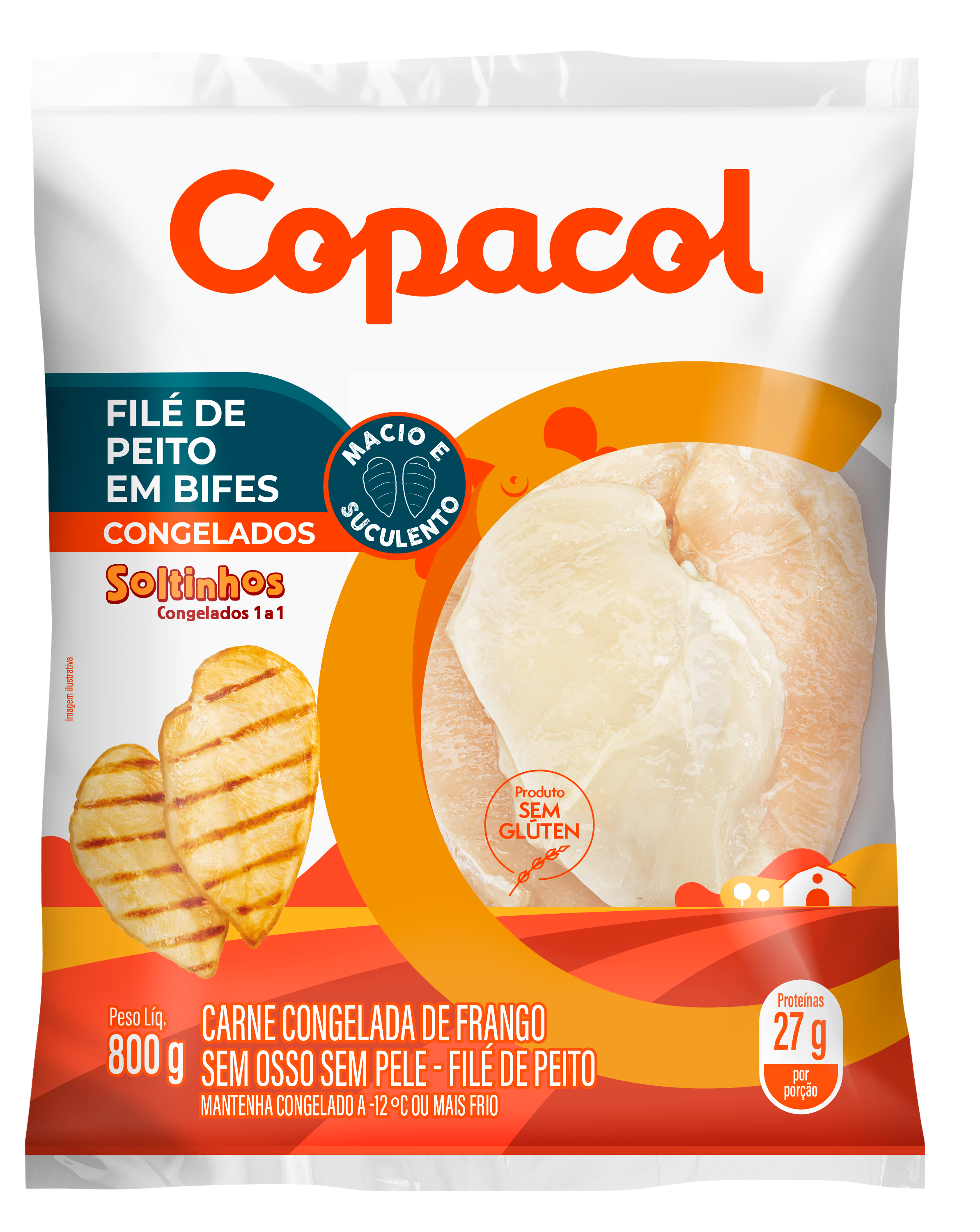 Pechugas Pollo Congeladas individuales 800g