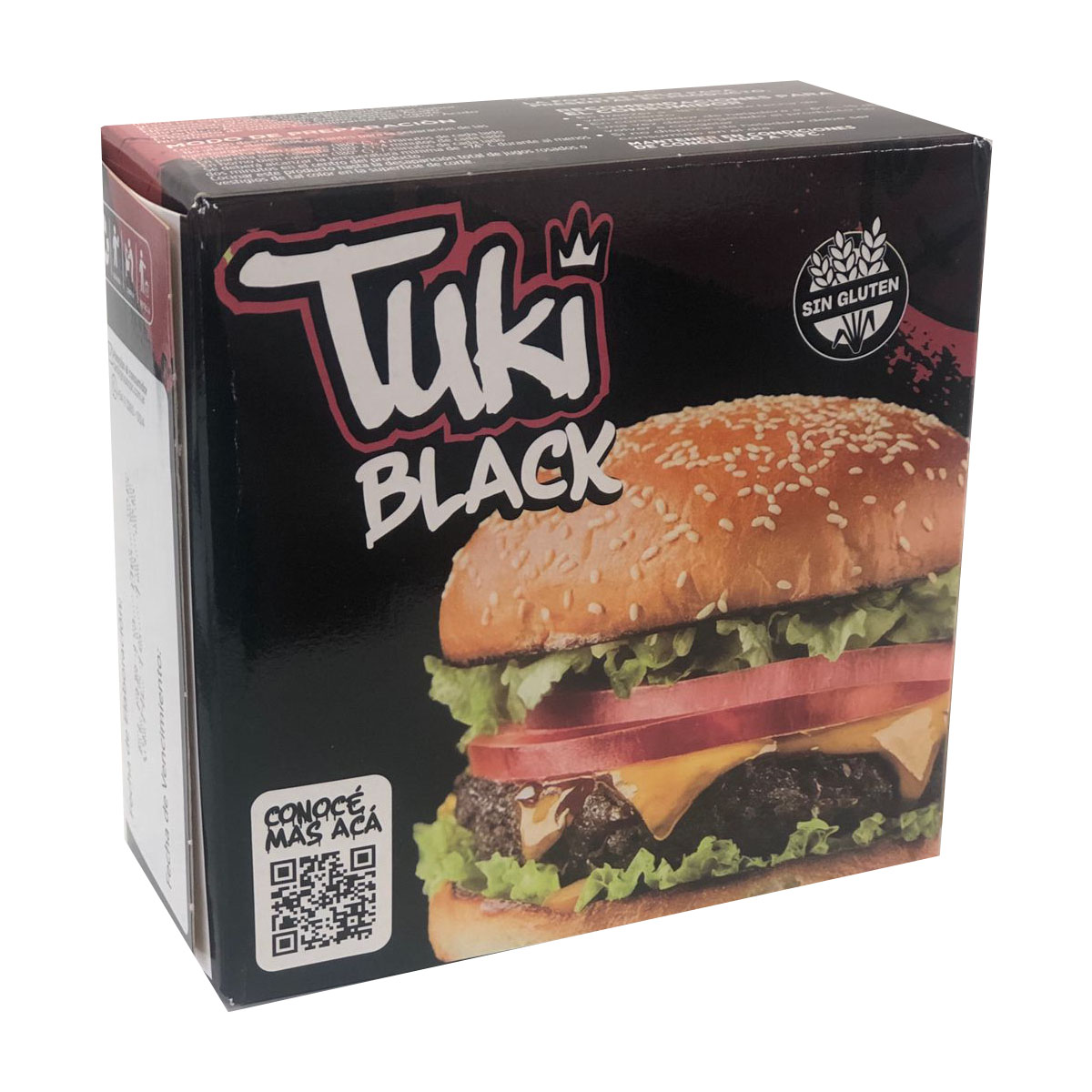 4 Hamburguesas TUKI BLACK 100% Carne 80 gramos