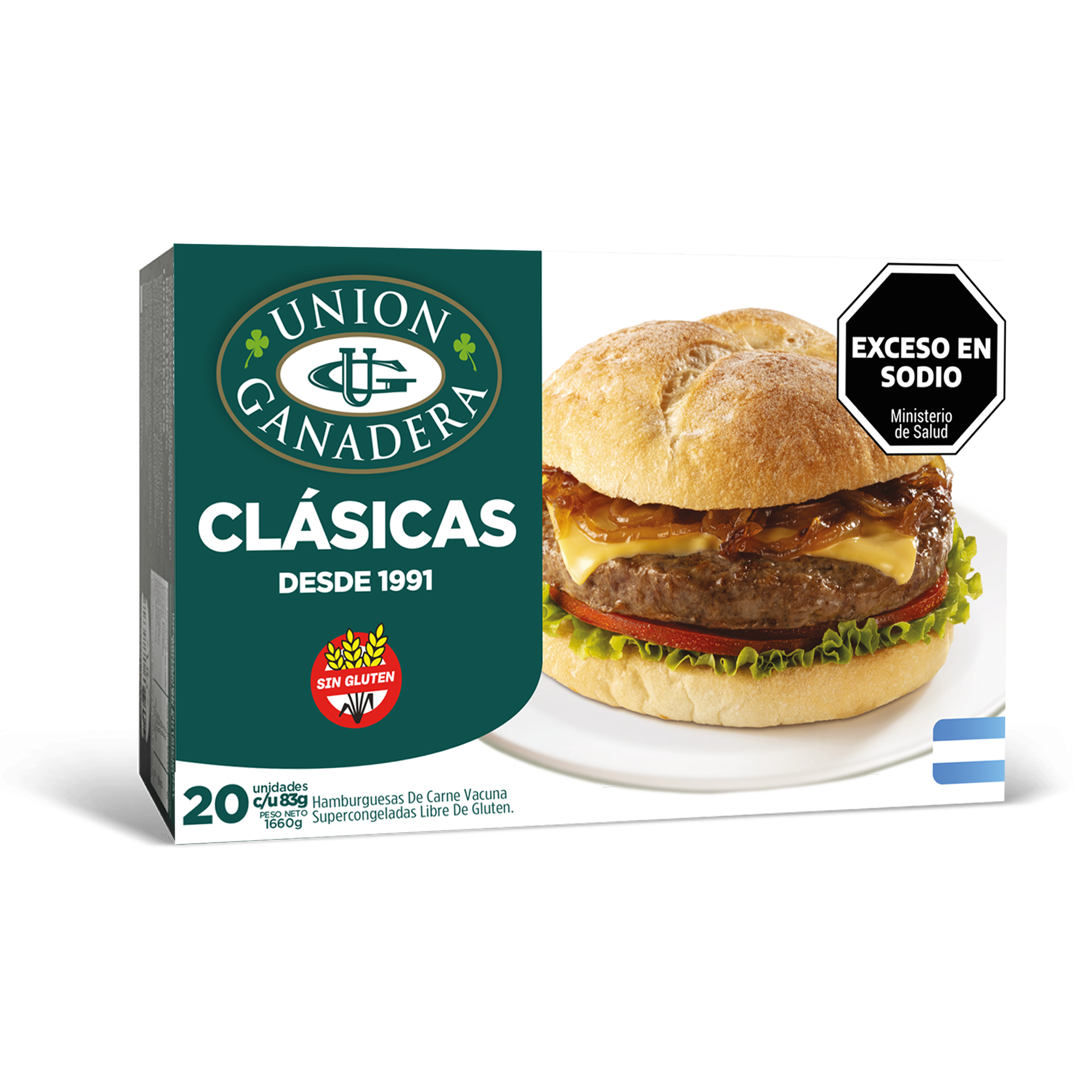 20 Hamburguesas clásicas Unión Ganadera de 83grs