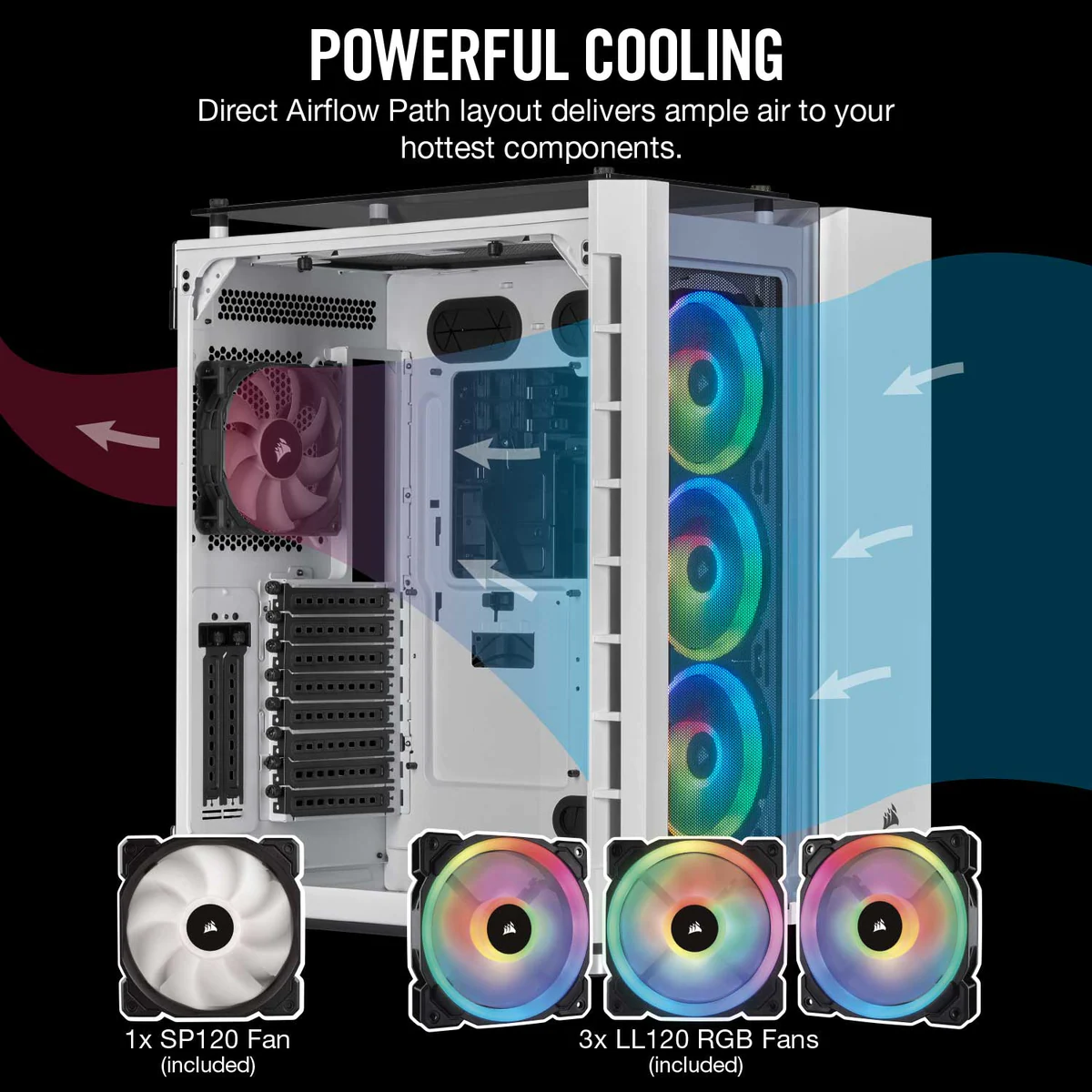 Gabinete Corsair Crystal 680X RGB ATX Tempered Glass Smart White (2736)