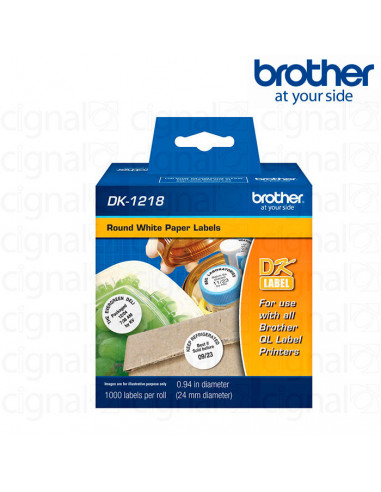 Cinta Brother Para Rotuladora Redondas 24mm Dk-1218