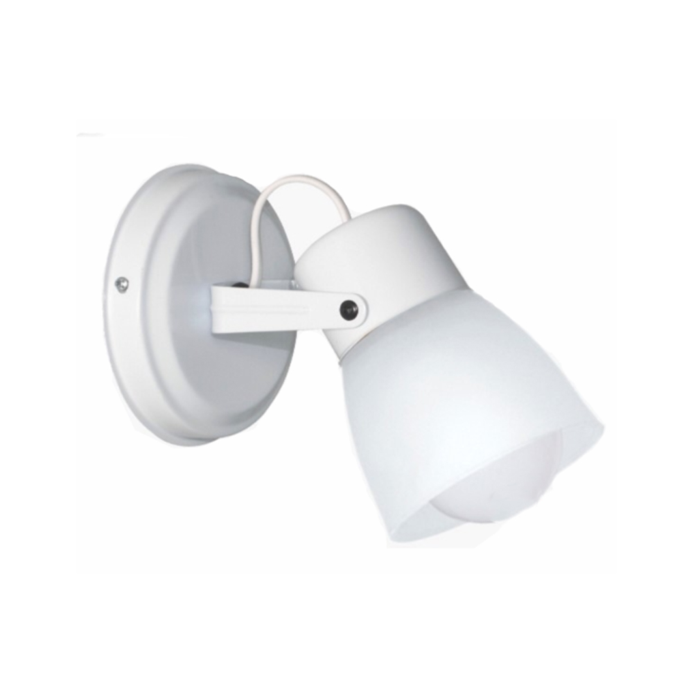 Aplique de Pared 1 Luz E27 Direccional con Tulipa Color Blanco