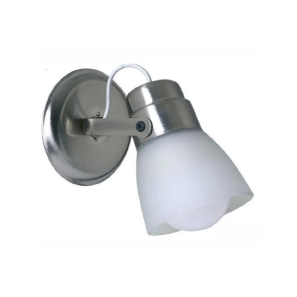 Aplique de Pared 1 Luz E27 Direccional con Tulipa Color Blanco