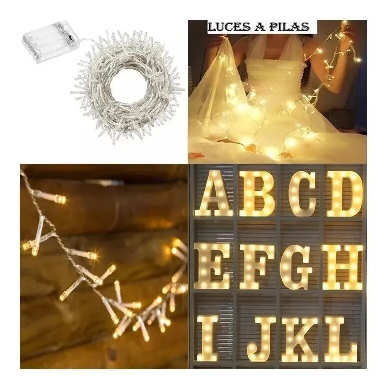 Guirnalda Tira Led Luz Fría Cálida 40 Luces 4 Metros A Pilas